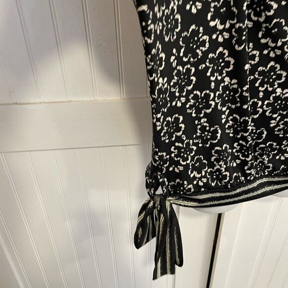 MAX EDITION tunic top with scoop neck, black & white size L - Picture 4 of 9